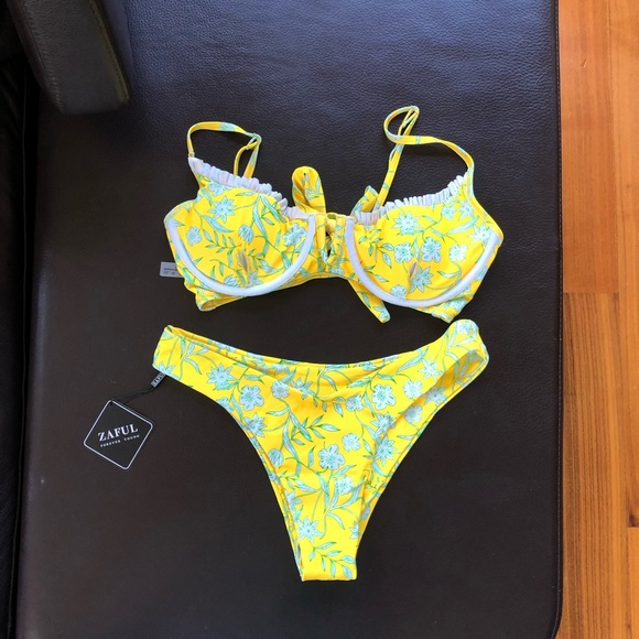 Zaful Other - Zaful floral high cut bikini